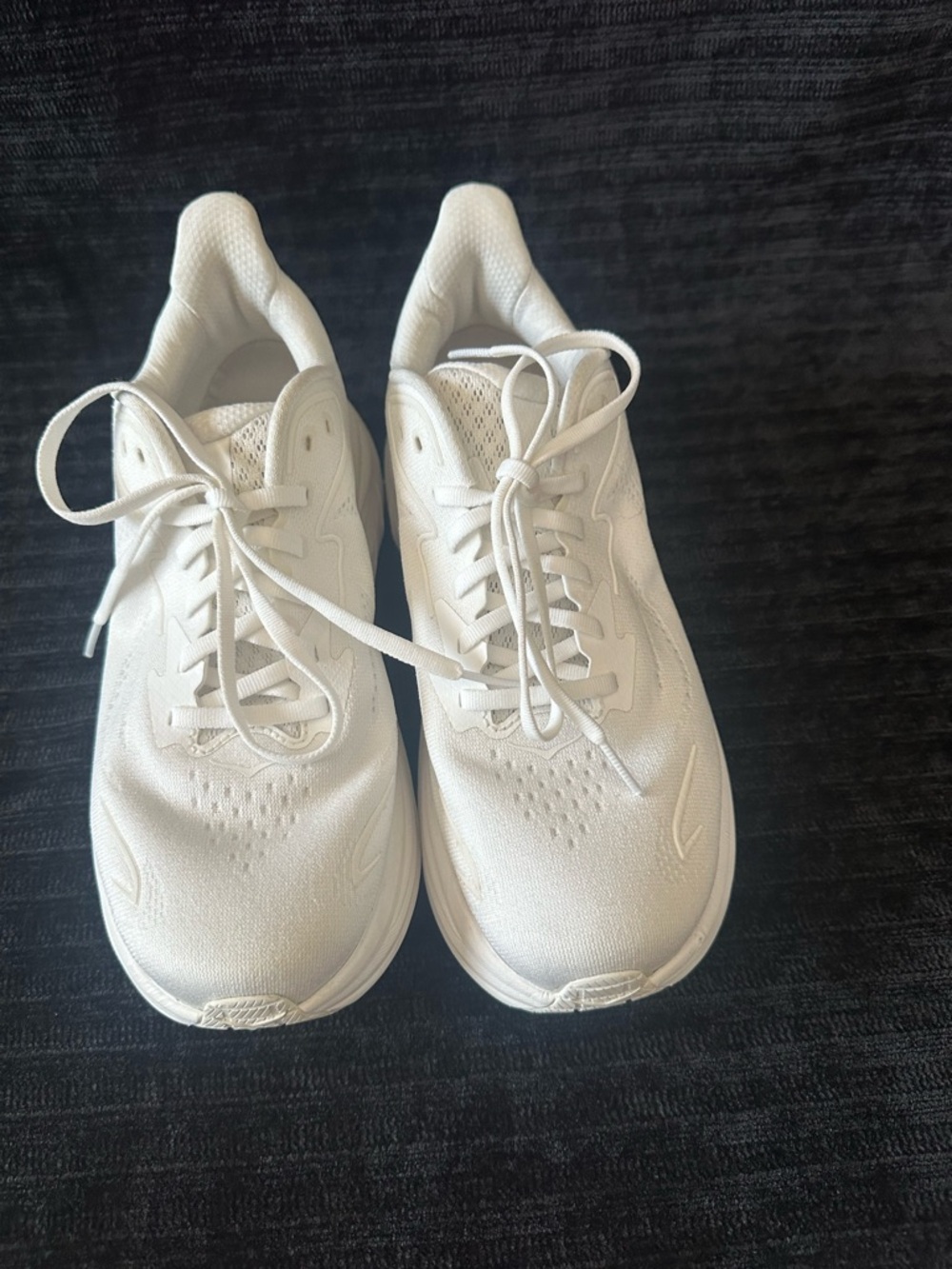 HOKA Clifton 10 White Running Shoes Wide W 9.5B EU 41.5 Womens Sneakers